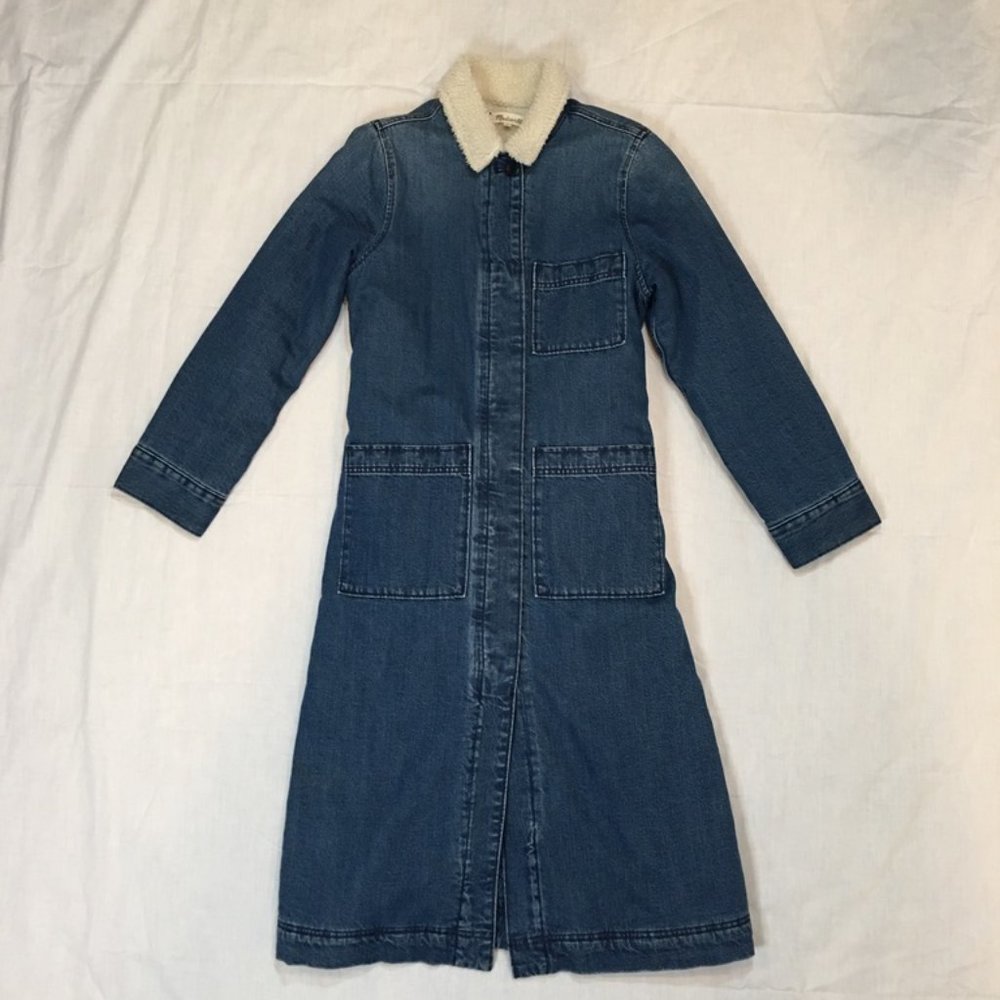 Madewell Women's Denim Coat Sherpa Lined Size S